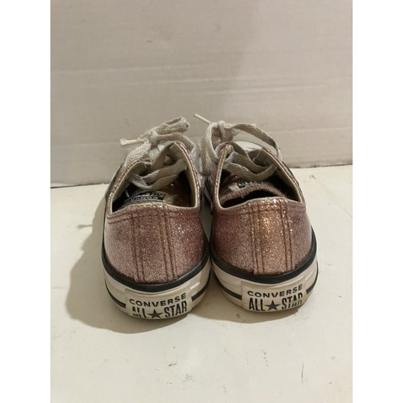 Converse CTAS 660045C Juniors Girl's Size 12 Rose Gold Glitter  Sneaker shoe - Picture 4 of 8